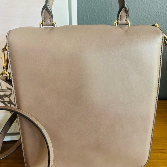 Dolce & Gabbana Clean Taupe Vitello Calf Leather Top Handle Crossbody BB5575 - Picture 15 of 17
